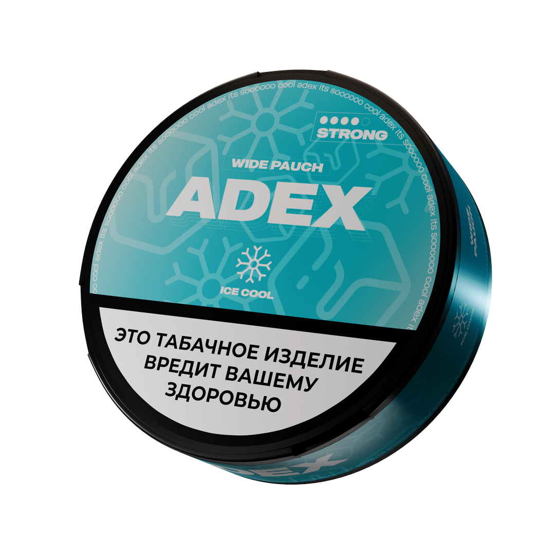 Жевательный табак АДЕКС стронг вайд с ароматом АЙС КУЛ - 12гр (23шт)
