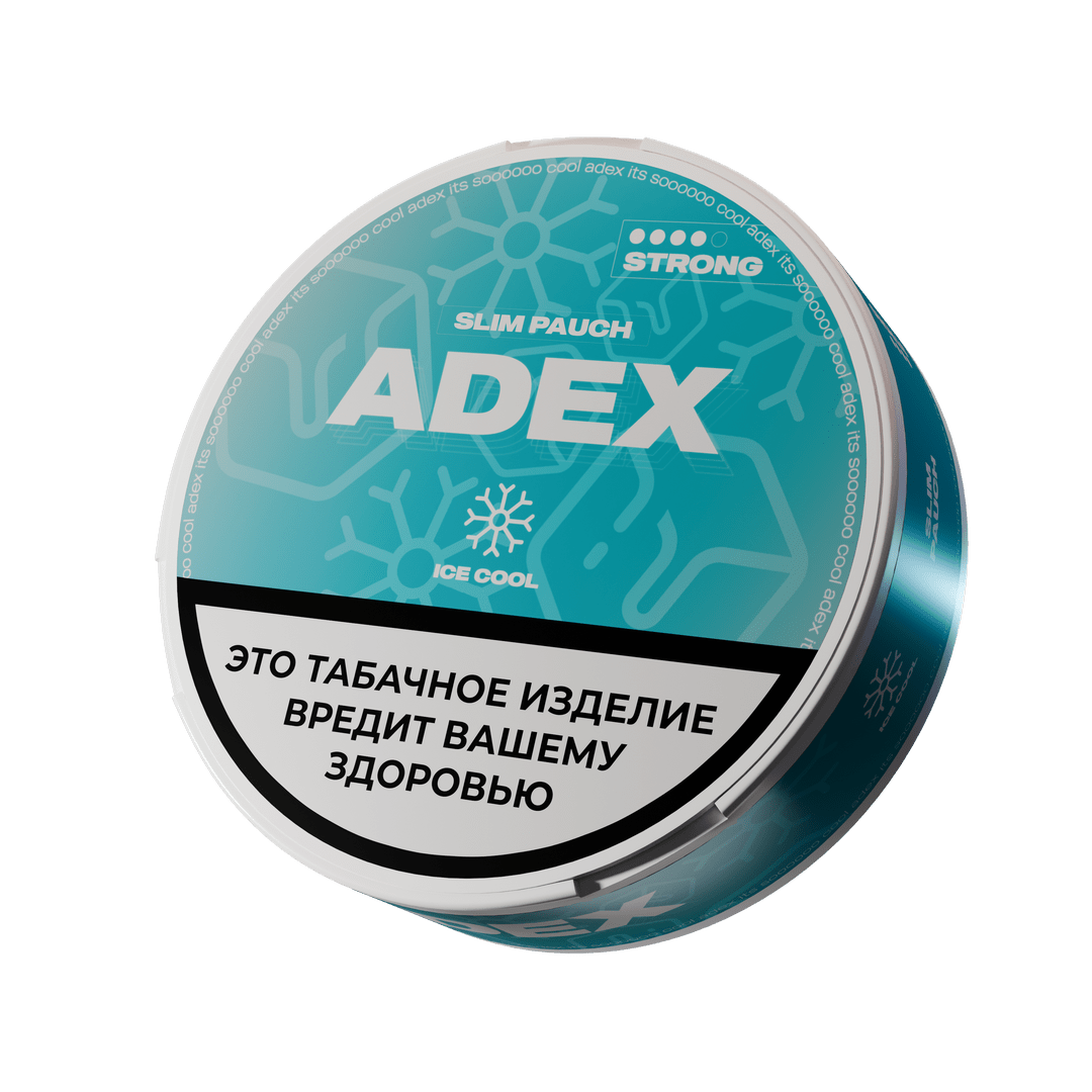 Жевательный табак АДЕКС стронг слим с ароматом АЙС КУЛ - 9гр (24шт)