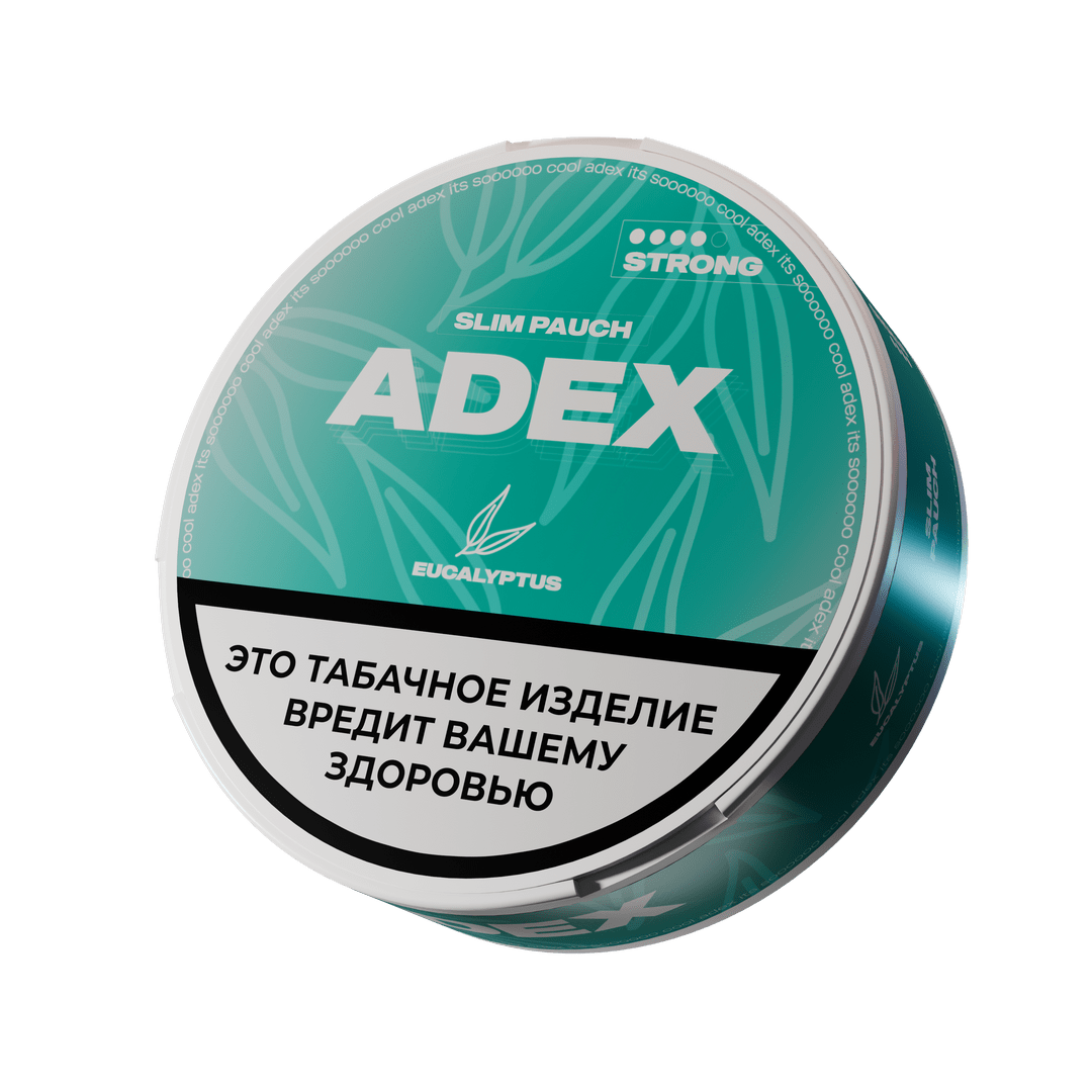 Жевательный табак АДЕКС стронг слим с ароматом ЭВКАЛИПТ - 9гр (24шт)