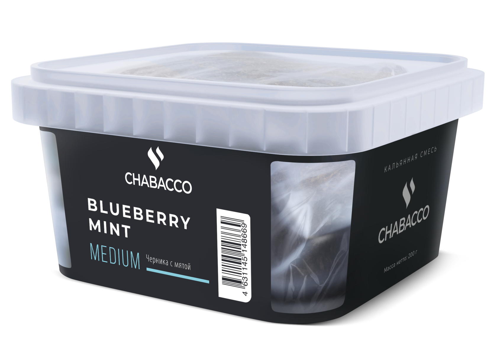 Бестабачная смесь - Chabacco - Medium - BLUEBERRY MINT ( с ароматом черника, мята ) - 200 г
