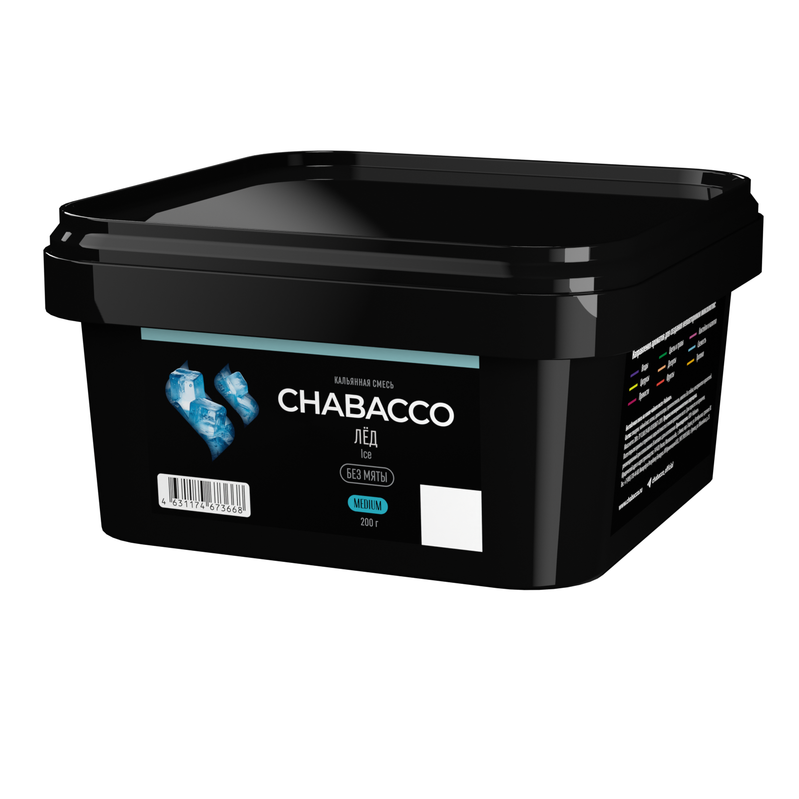 Бестабачная смесь - Chabacco - Medium - ICE ( с ароматом лёд ) - 200 г