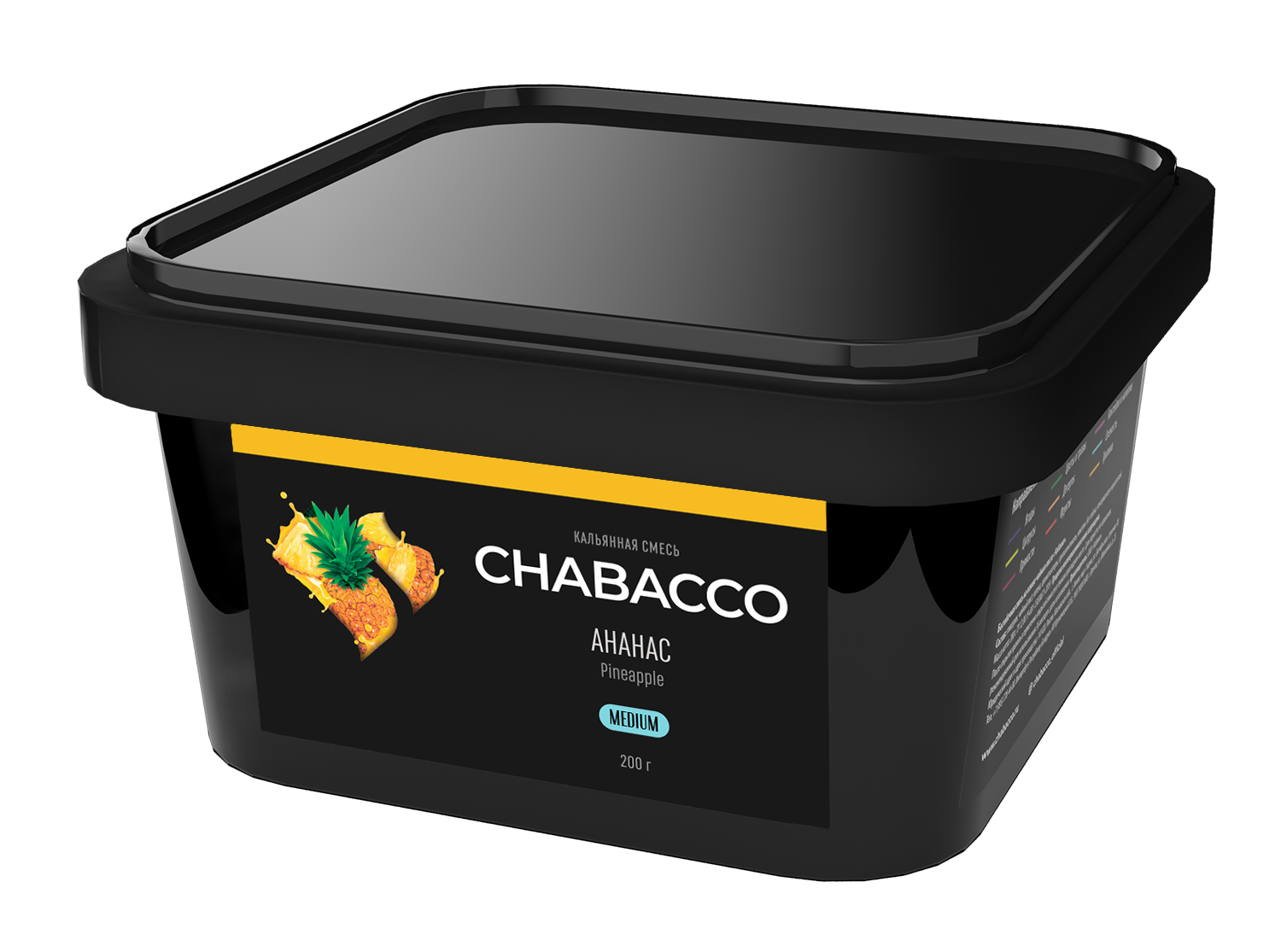 Бестабачная смесь - Chabacco - Medium - PINEAPPLE ( с ароматом ананас ) - 200 г