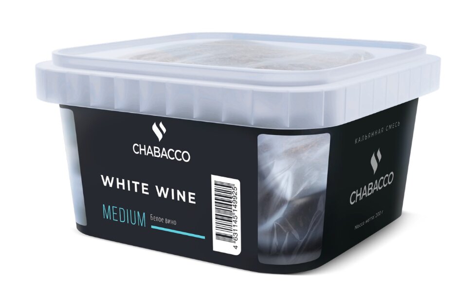 Бестабачная смесь - Chabacco - Medium - WHITE WINE ( с ароматом белое вино ) - 200 г