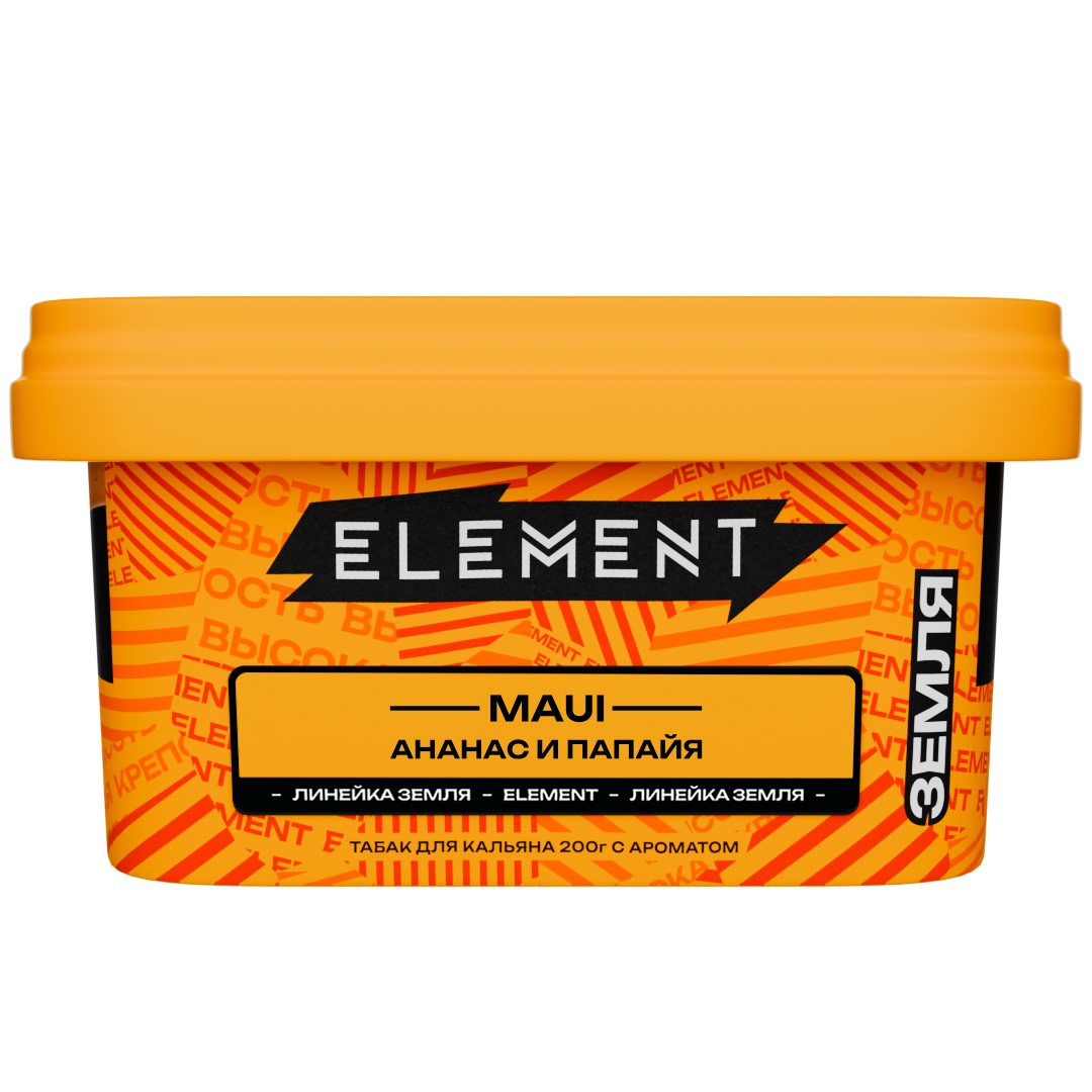 Табак - "Элемент" Maui ( с ароматом АНАНАС ПАПАЙЯ ) "Земля" 200гр