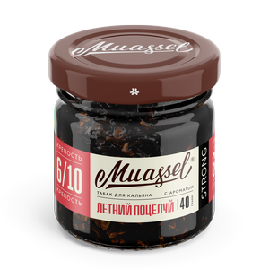Табак для кальяна Muassel 6/10 - Летний поцелуй (арбуз, дыня, базилик) 40 г