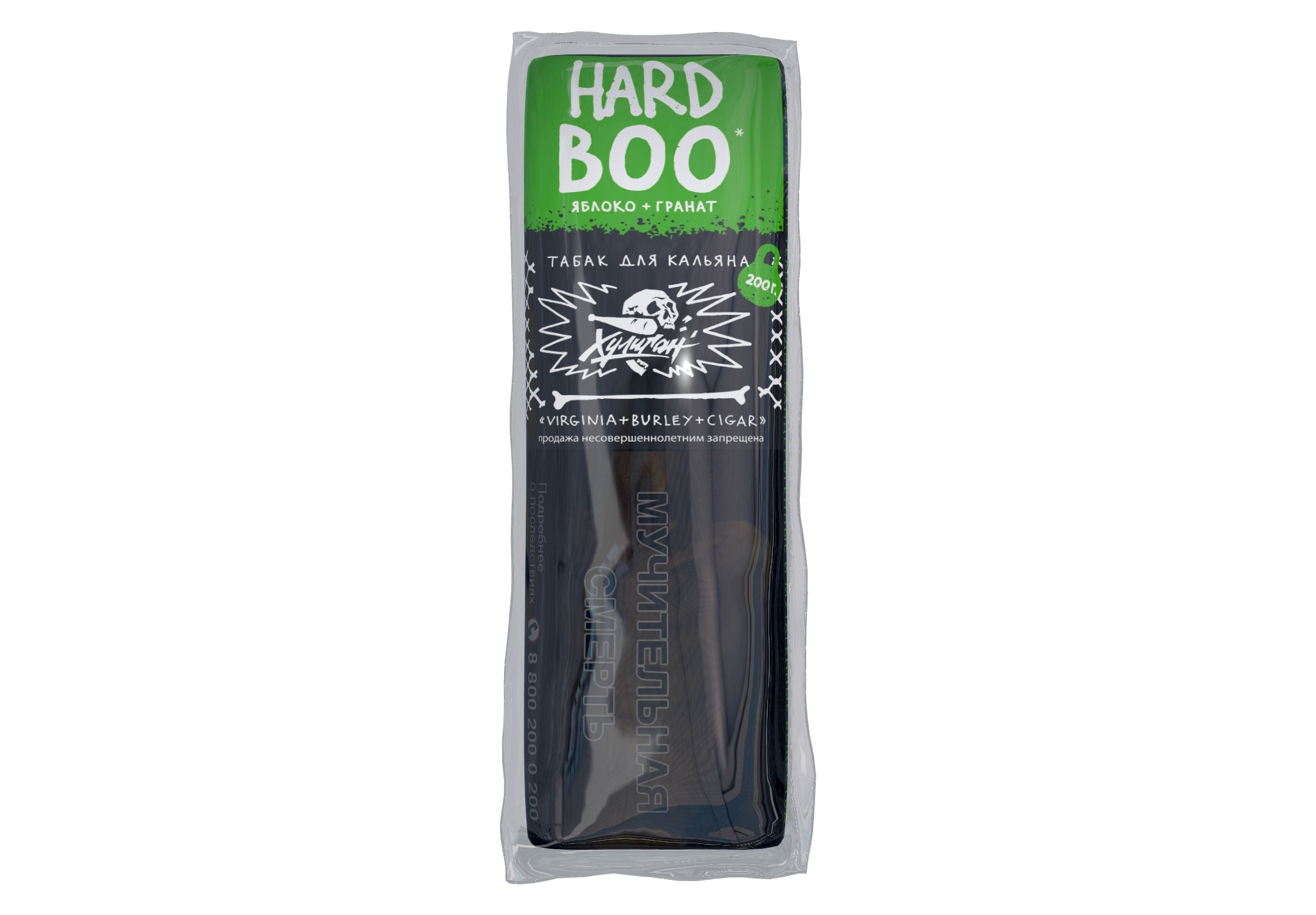 Табак для кальяна Хулиган Хард (Hard), 200 г (Яблоко-гранат (BOO))